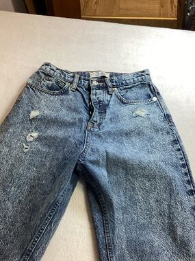 We The Free High-Rise Distressed Blue Denim Jeans